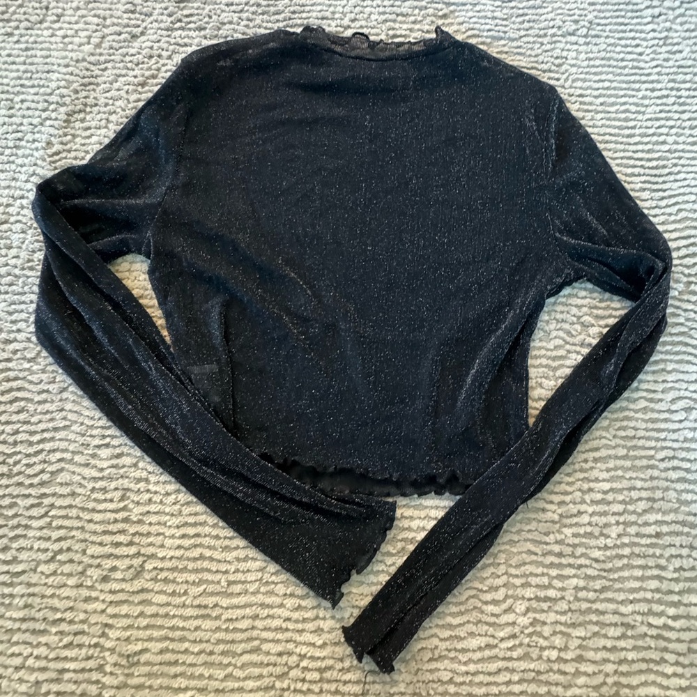 Sparkly sheer top